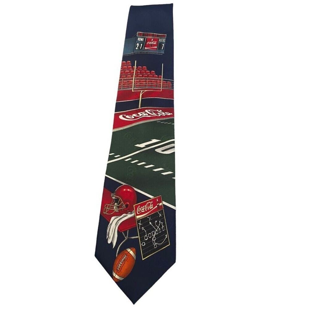 Coca-Cola Men's Football Tie Goal Post 58" Polyester